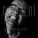 15-01-2004 Bart Chabot at studio in Amsterdam on behalf of Schreeuwen project.

[keywords]Black and With Image, Headshot[/keywords]